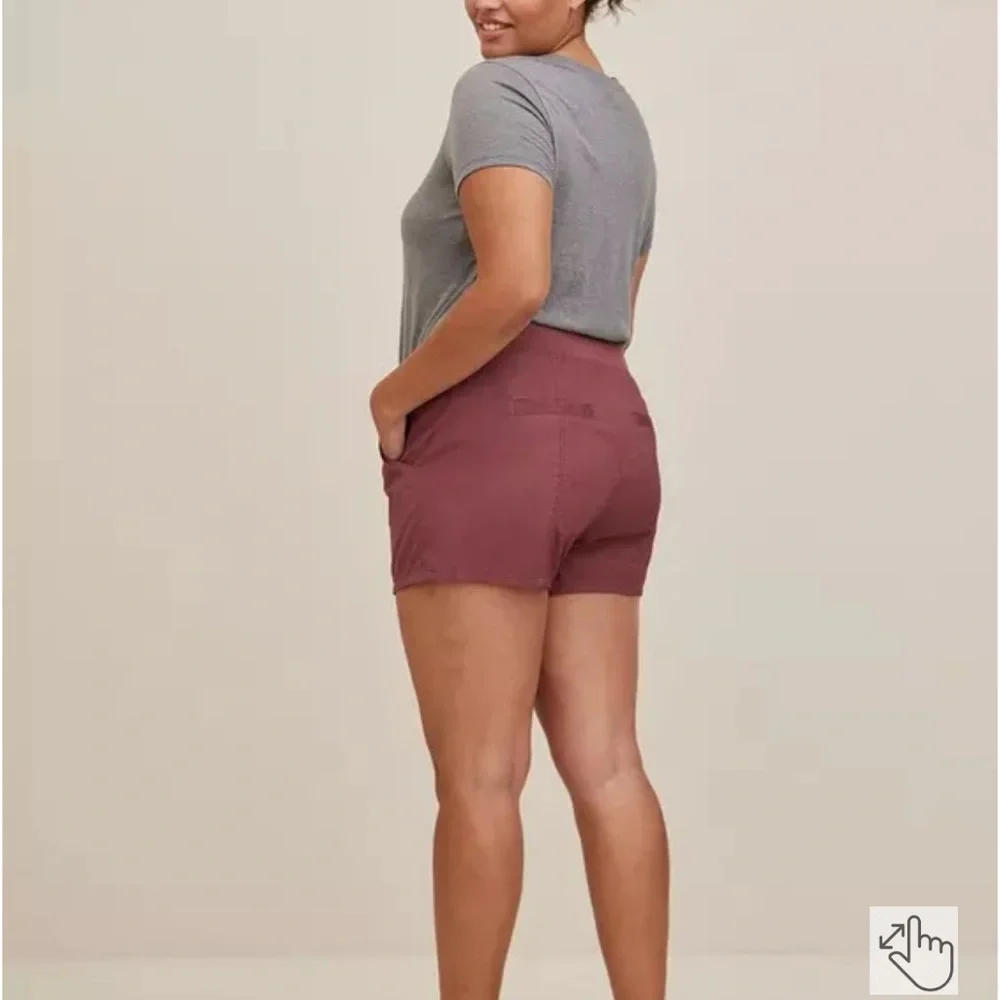 NWT Torrid Poplin Drawstring Shorts – Wild Ginger - Size 0 - Picture 2 of 5